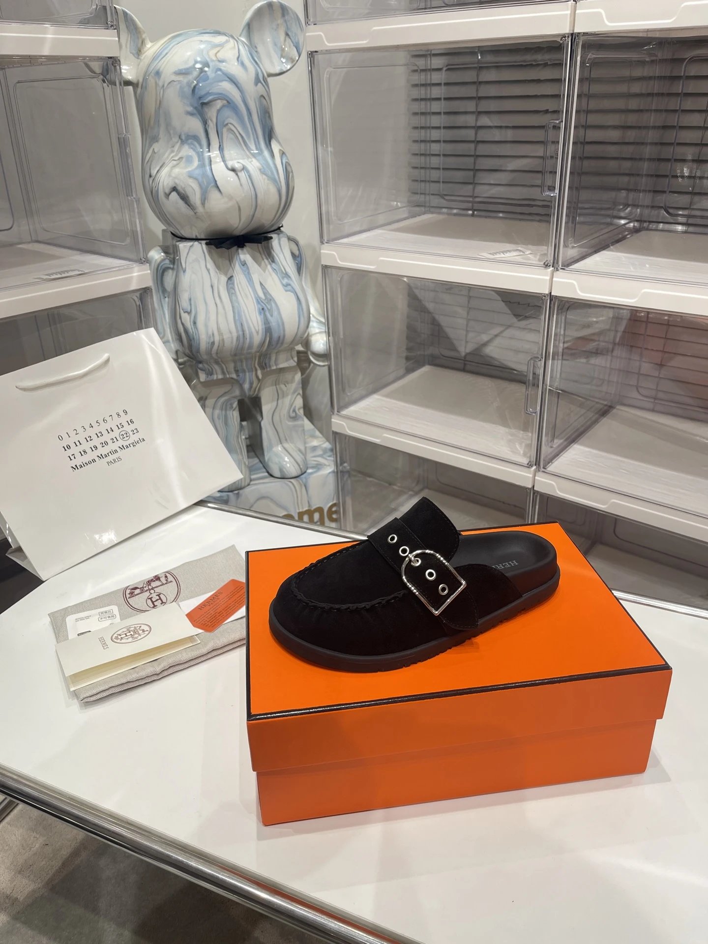 Hermès Black Loafers