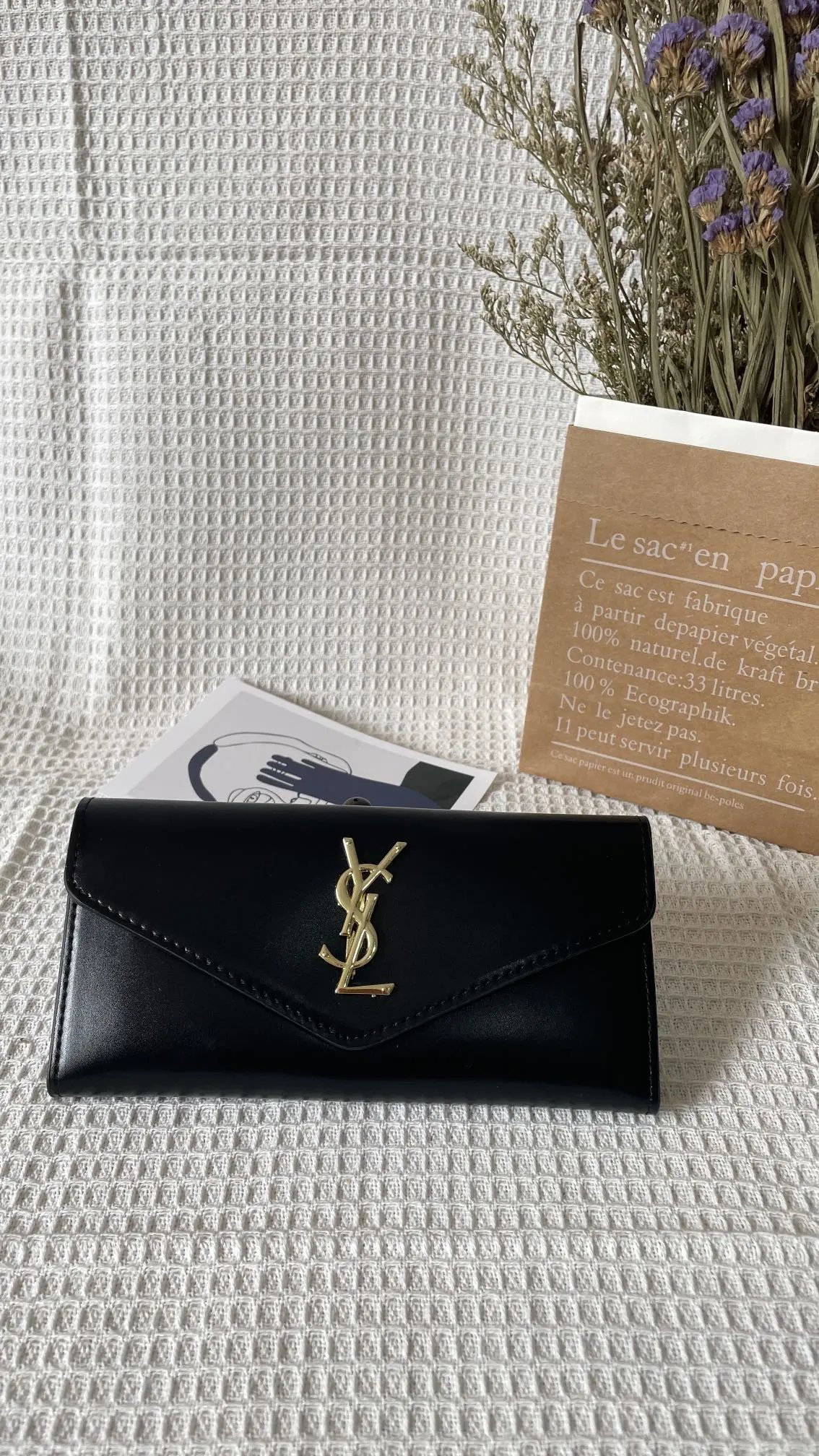 YSL Black Wallet