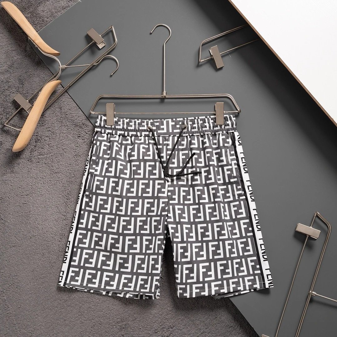 Fendi Black and White Shorts