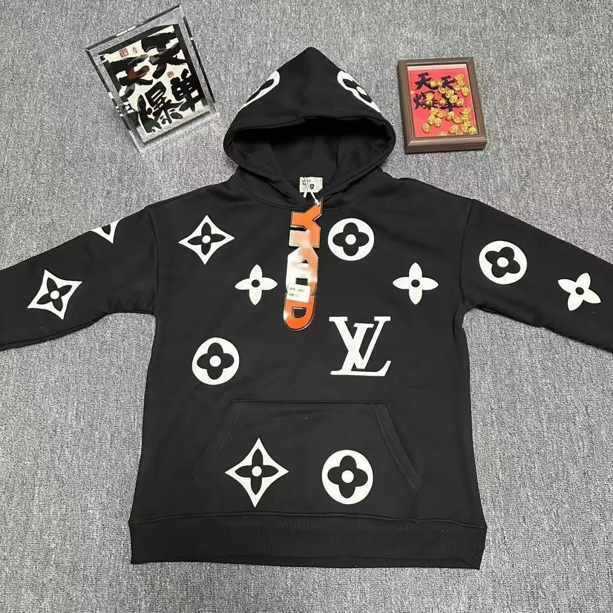 Louis Vuitton Jackets Hooded Monogram Padded Jacket — Black hoodie-