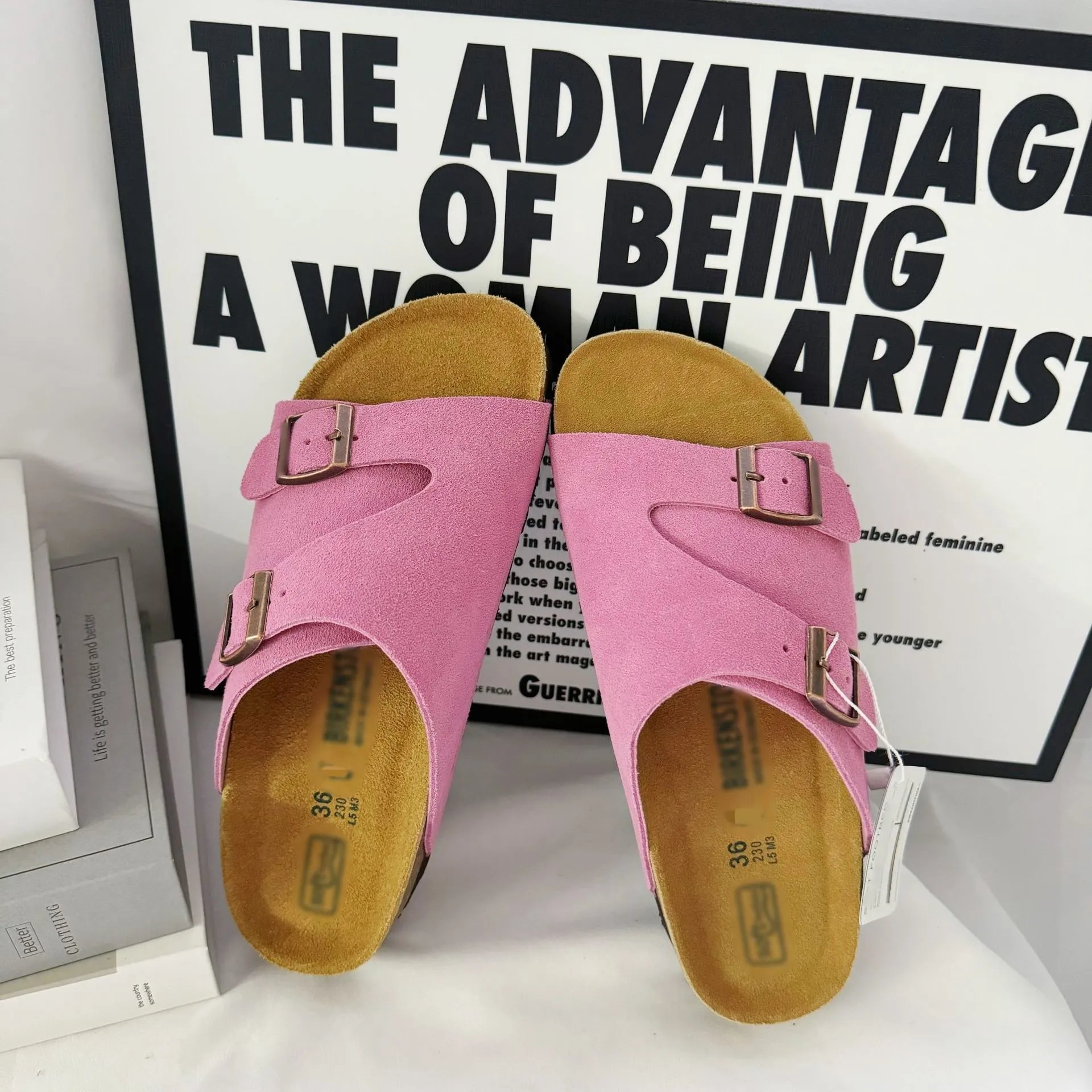 Cross-border Slippers foreign trade beach cork women's slippers lazy fashion slippers half-slip