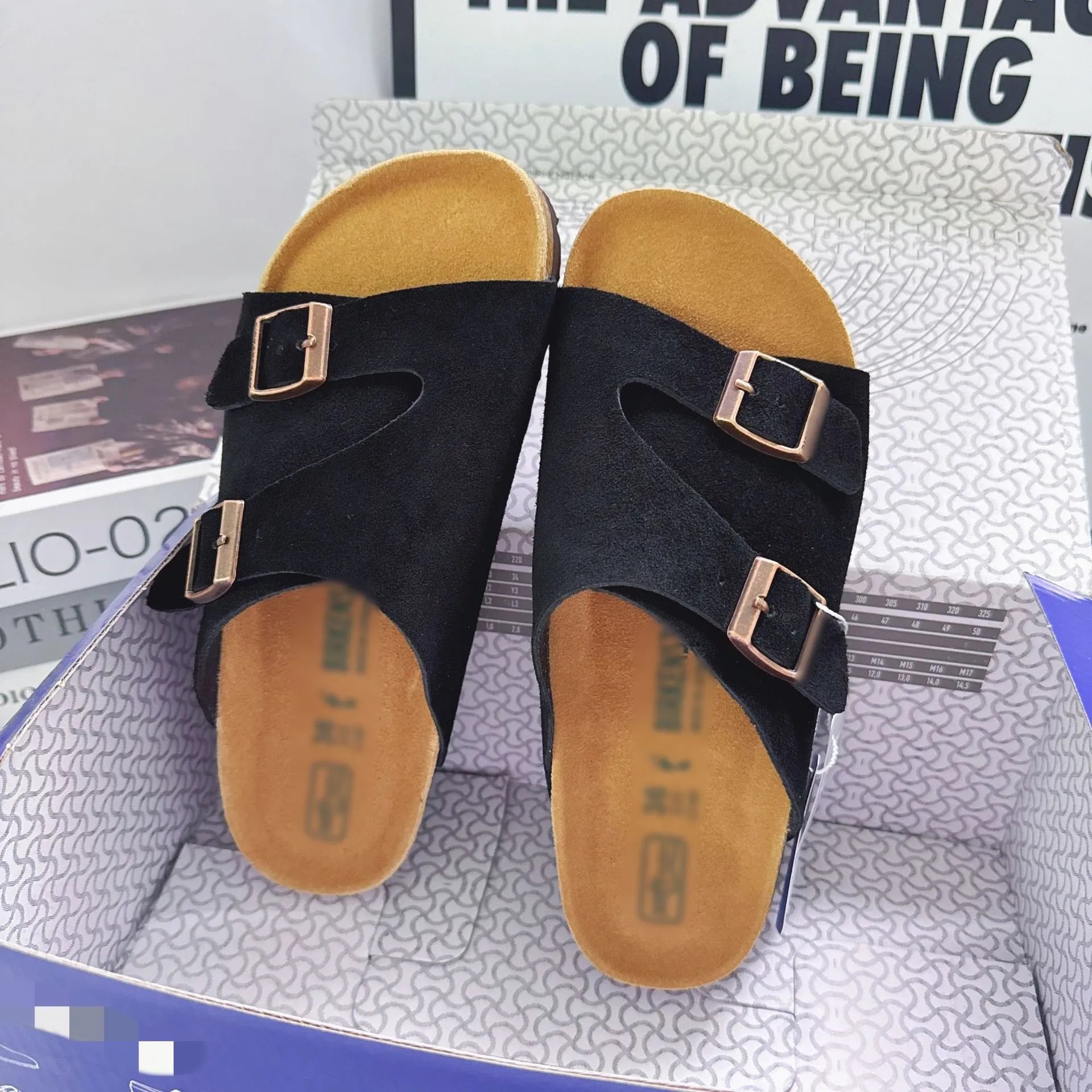 Cross-border Slippers foreign trade beach cork women's slippers lazy fashion slippers half-slip
