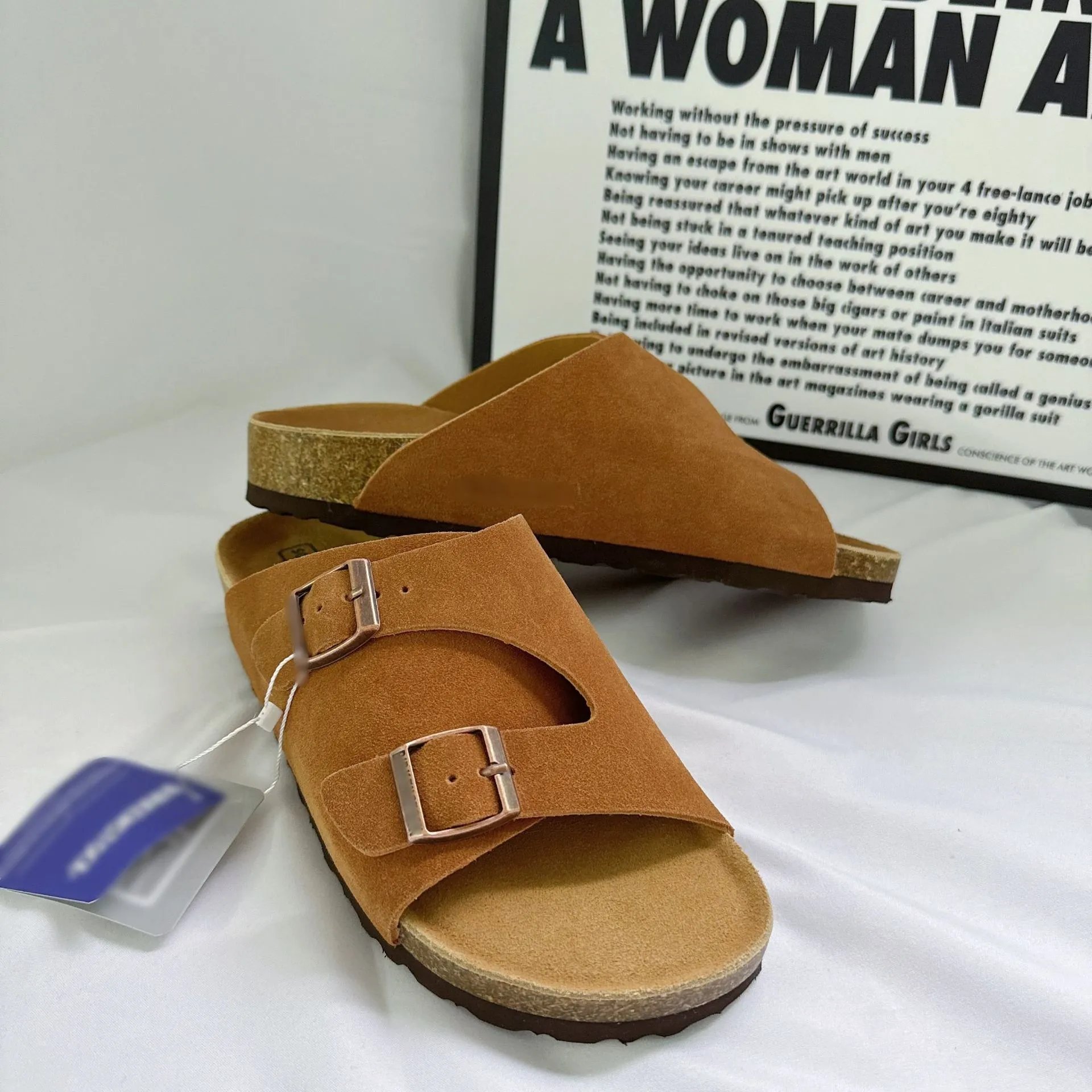 Cross-border Slippers foreign trade beach cork women's slippers lazy fashion slippers half-slip