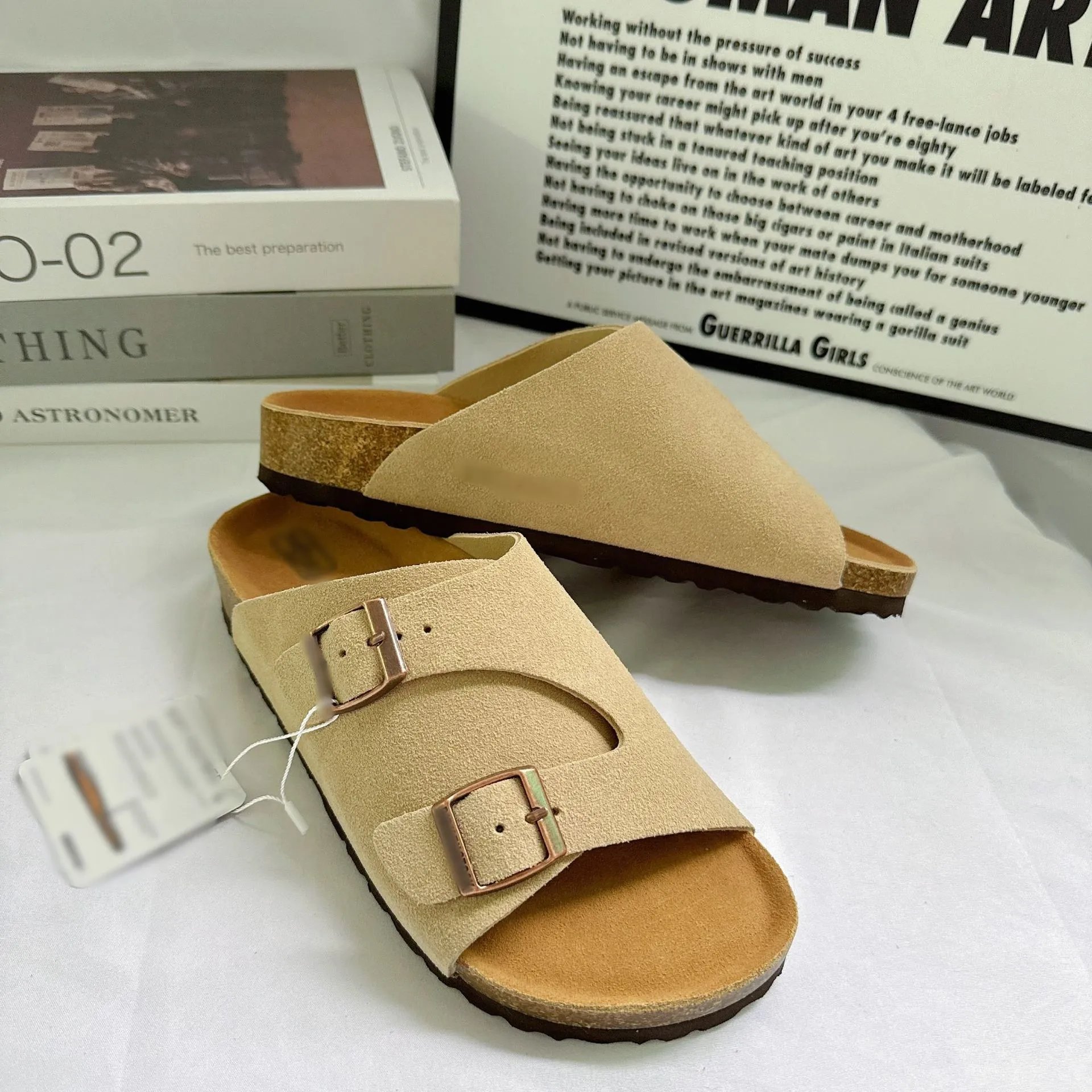 Cross-border Slippers foreign trade beach cork women's slippers lazy fashion slippers half-slip