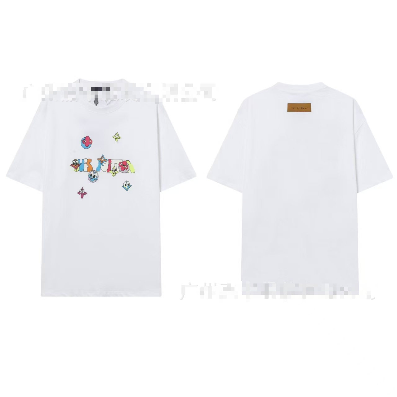 Round Neck Printed Logo Short Sleeve T-Shirt