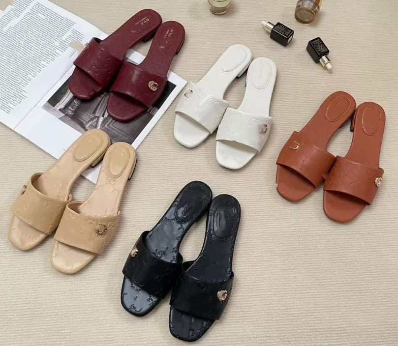 G home flat embossed flip flops skateboard casual wear classic beach skateboard women's shoes