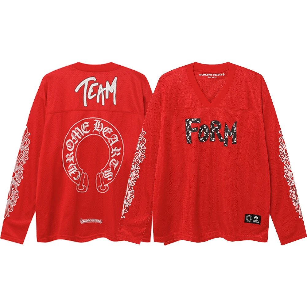 Cross print men's and women's mesh long pants, loose-fitting sports long sleeves