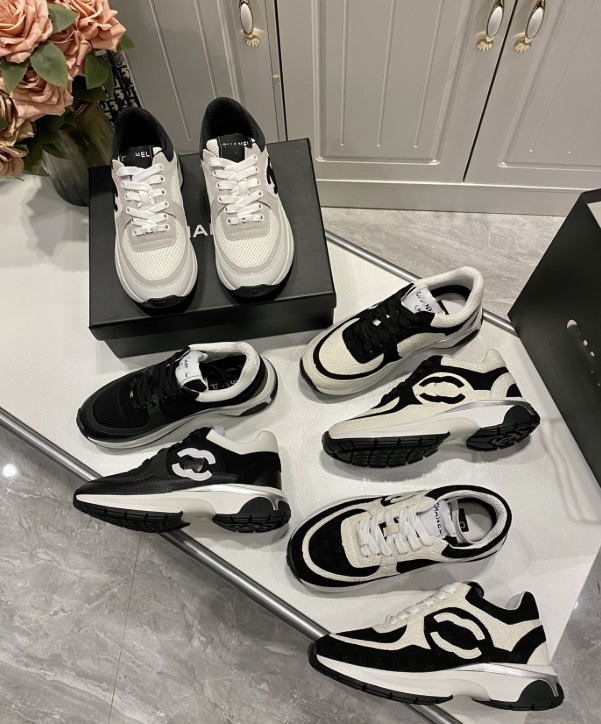 Fragrance series embroidered thick-soled silver-white dad shoes low-top sports shoes for women