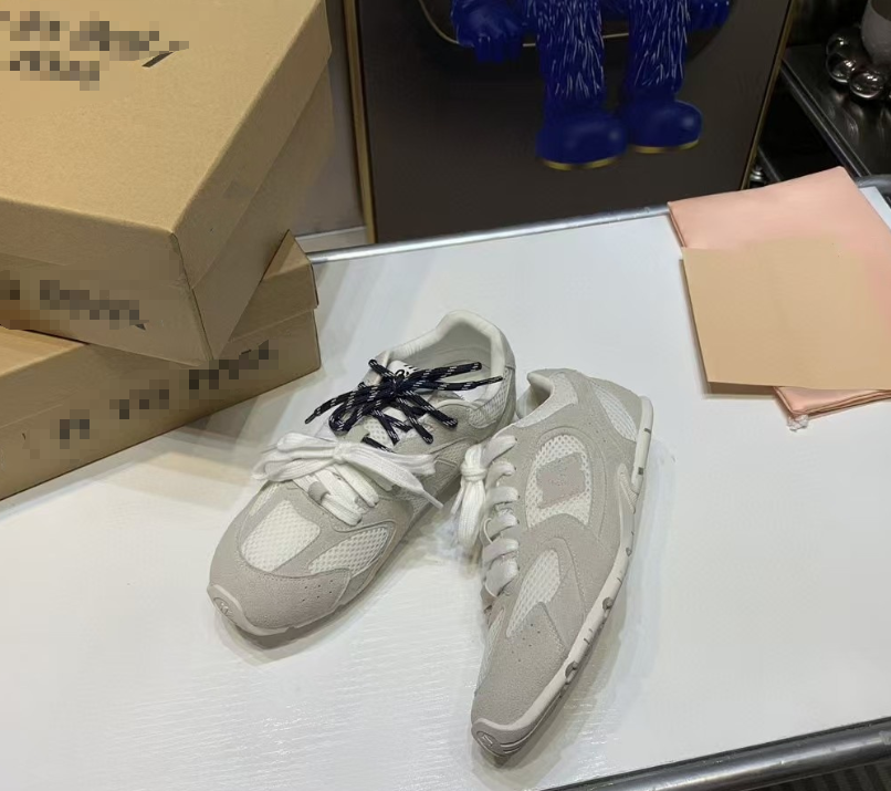 Miu retro German training shoes women's color matching mesh breathable sports Forrest Gump shoes