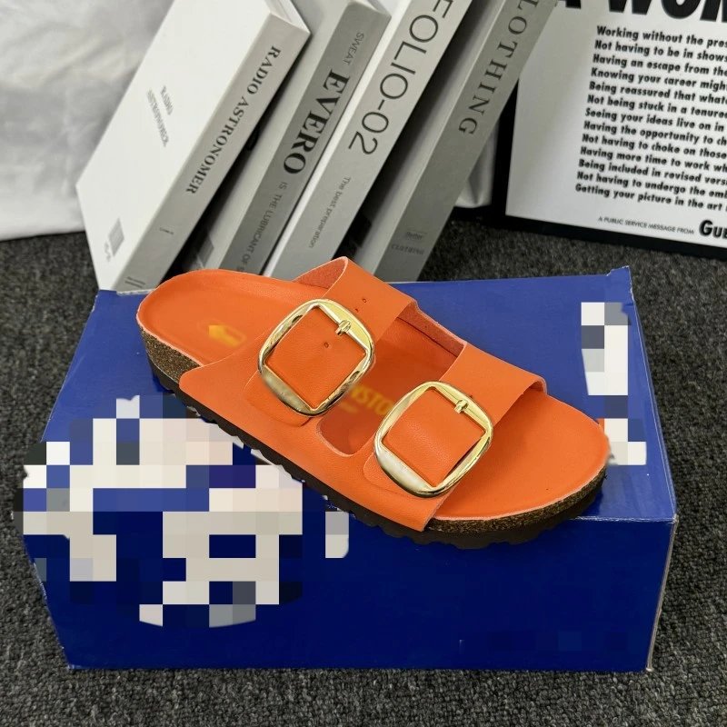 Birkenstock cork sole versatile open toe sandals for women