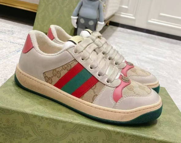 2023 new G home genuine leather distressed white shoes for men and women viscose shoes
