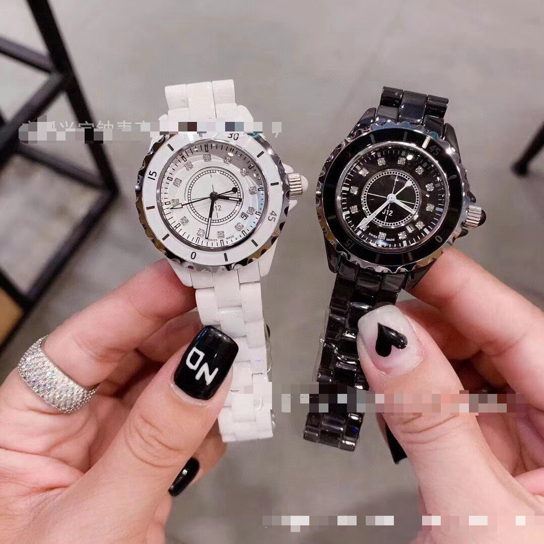 CHANEL J12 new diamond women's watch fashion couple with calendar ceramic quartz watch