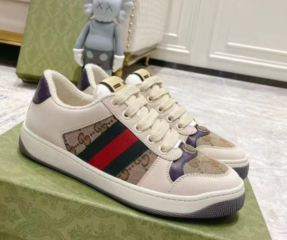 2023 new G home genuine leather distressed white shoes for men and women viscose shoes