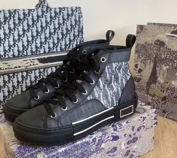 D home high top shoes breathable canvas shoes white shoes，flat bottom printed letter sports shoes