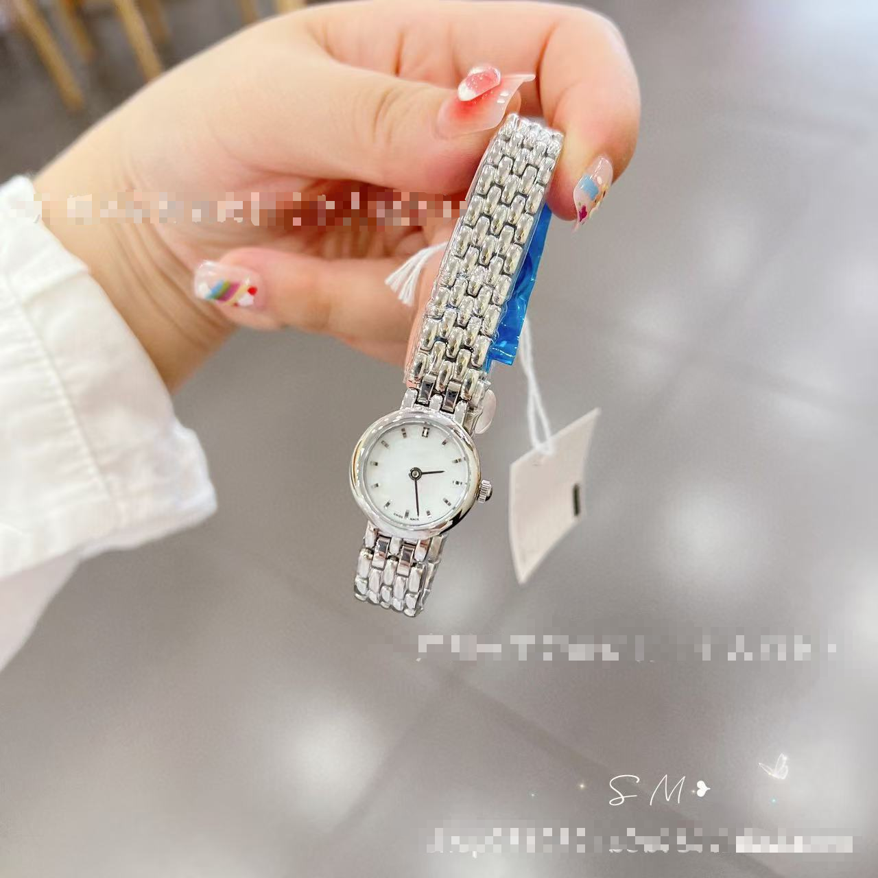 TISSOT Mother-of-pearl disc cute small stylish steel band quartz women's watch