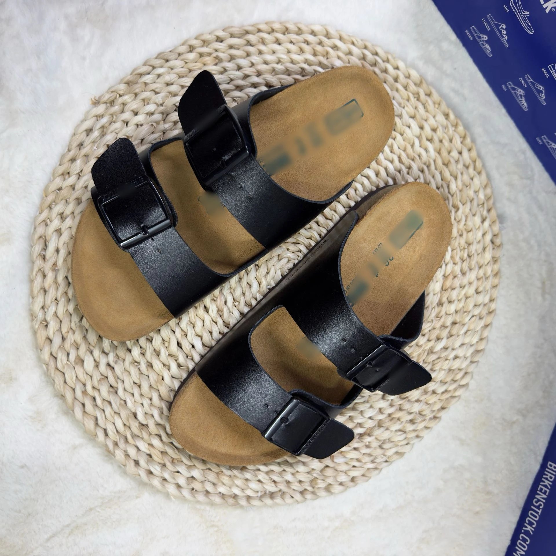 Kendall Jenner's Birkenstock soft leather cork sole platform heightened buckle slipper sandals
