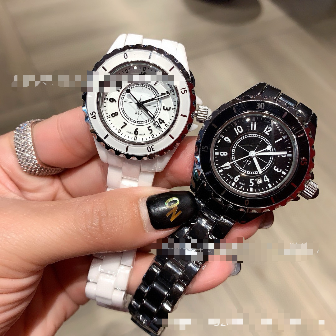 CHANEL J12 new diamond women's watch fashion couple with calendar ceramic quartz watch