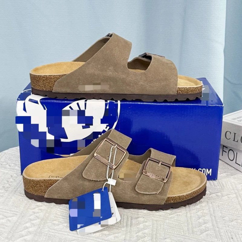 Kendall Jenner's Birkenstock soft leather cork sole platform heightened buckle slipper sandals