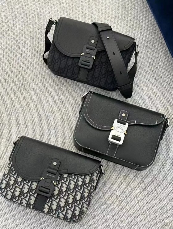 ddd Men's Saddle Bag Cowhide Messenger Canvas Flap Bag Fashion Business Messenger Bag