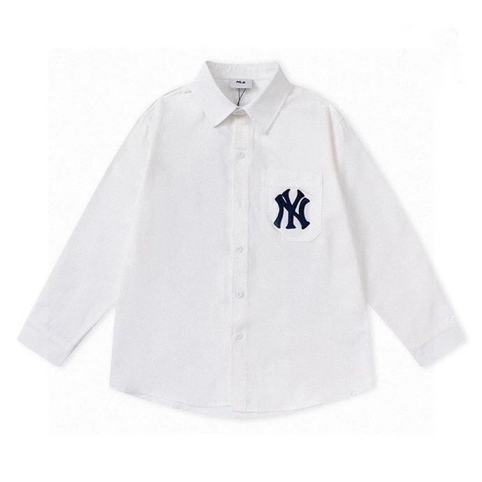 Large letter logo. 25 new button-down shirts with chest embroidery