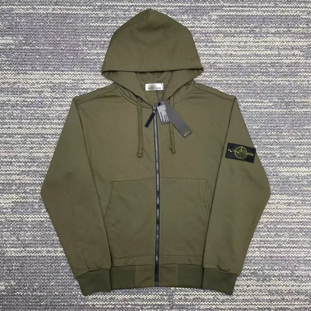 New Stone Solid Color Hooded Sweatshirt for Men and Women, Ideal for Fall and Winter