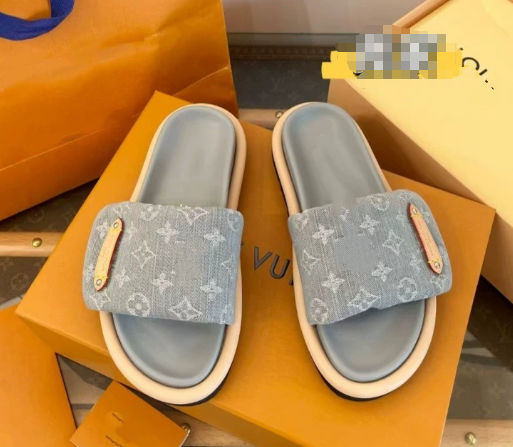 Thick-soled Velcro slippers for men and women, 2025 hot-selling L-style outdoor fashion slippers