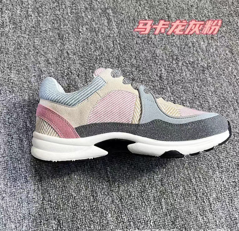 Chanel style thick-soled sports shoes,  genuine leather soft-soled casual shoes for women