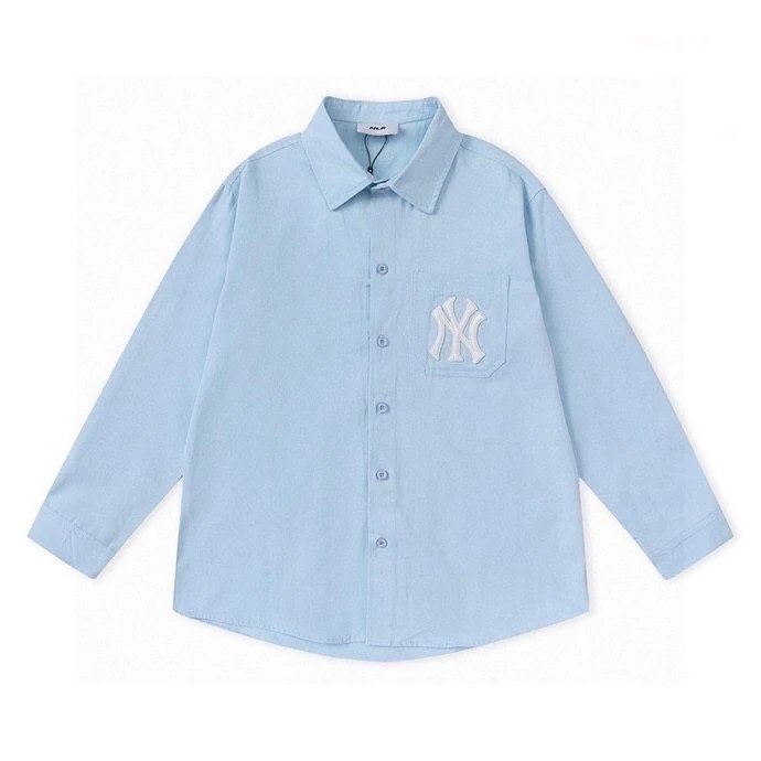 Large letter logo. 25 new button-down shirts with chest embroidery