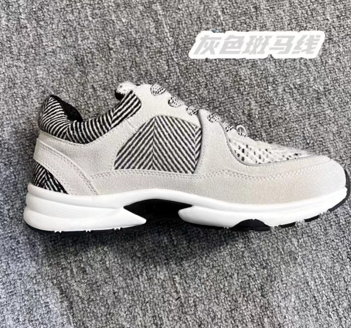 Chanel style thick-soled sports shoes,  genuine leather soft-soled casual shoes for women