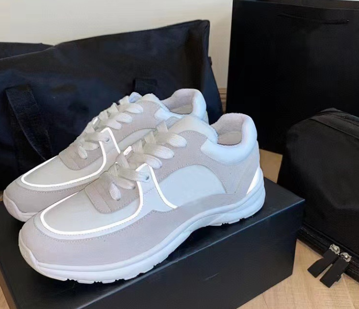 Chanel style thick-soled sports shoes,  genuine leather soft-soled casual shoes for women