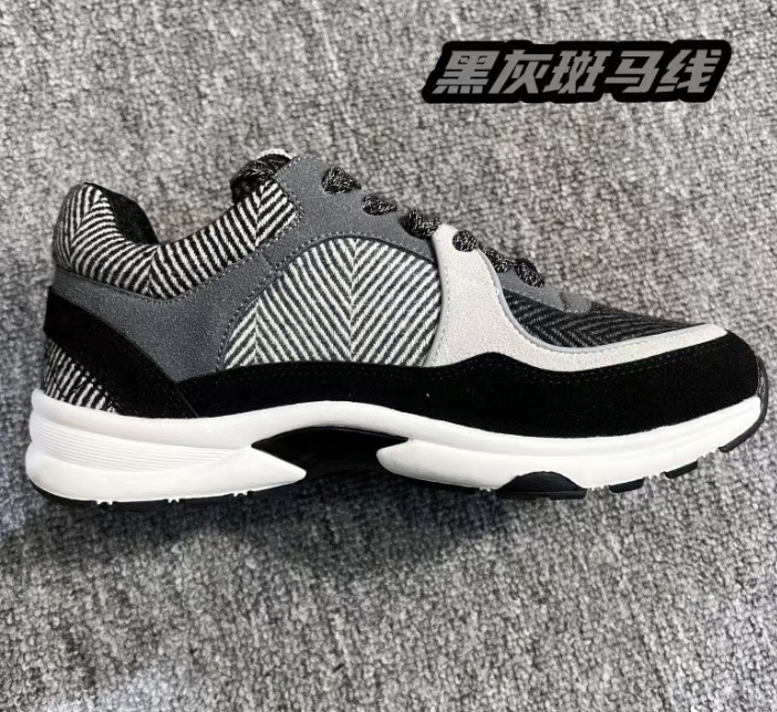 Chanel style thick-soled sports shoes,  genuine leather soft-soled casual shoes for women