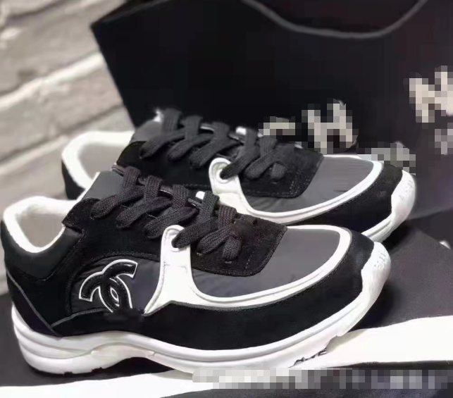 Chanel style thick-soled sports shoes,  genuine leather soft-soled casual shoes for women
