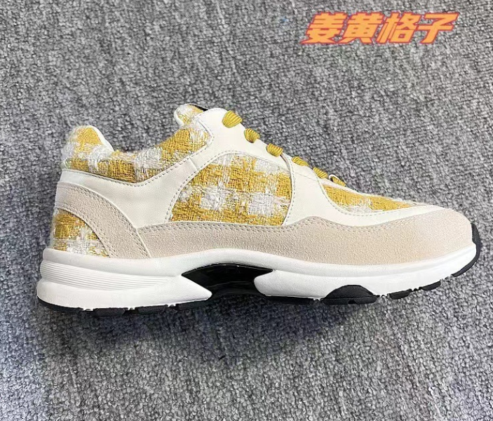 Chanel style thick-soled sports shoes,  genuine leather soft-soled casual shoes for women