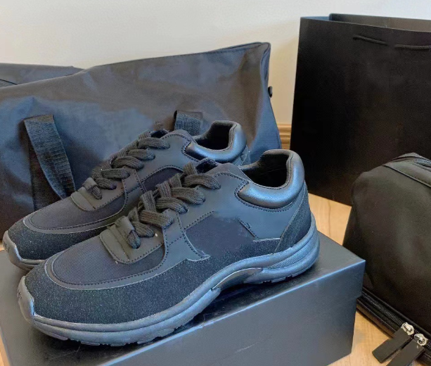 Chanel style thick-soled sports shoes,  genuine leather soft-soled casual shoes for women