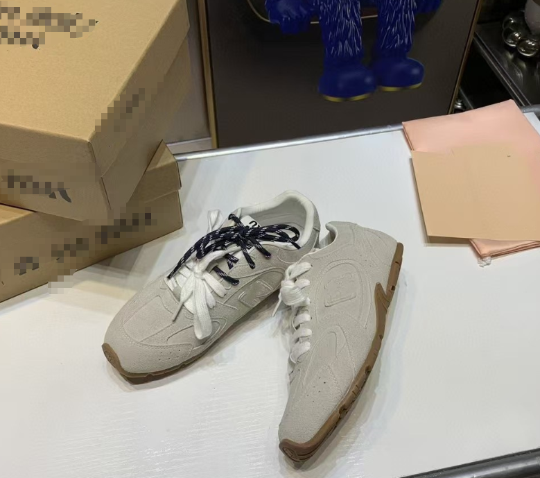 Miu retro German training shoes women's color matching mesh breathable sports Forrest Gump shoes