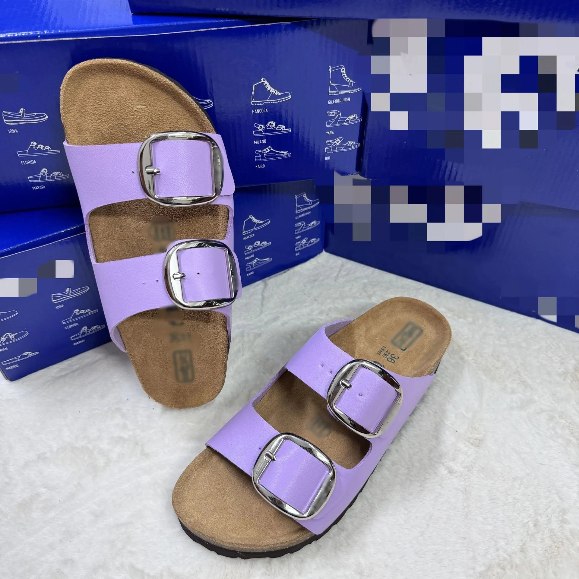 Birkenstock cork sole versatile open toe sandals for women