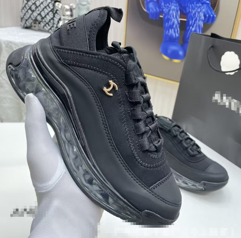 Women's Chanel style sneakers with thick soles, casual air cushions, versatile dad shoes