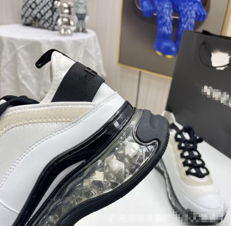 Women's Chanel style sneakers with thick soles, casual air cushions, versatile dad shoes