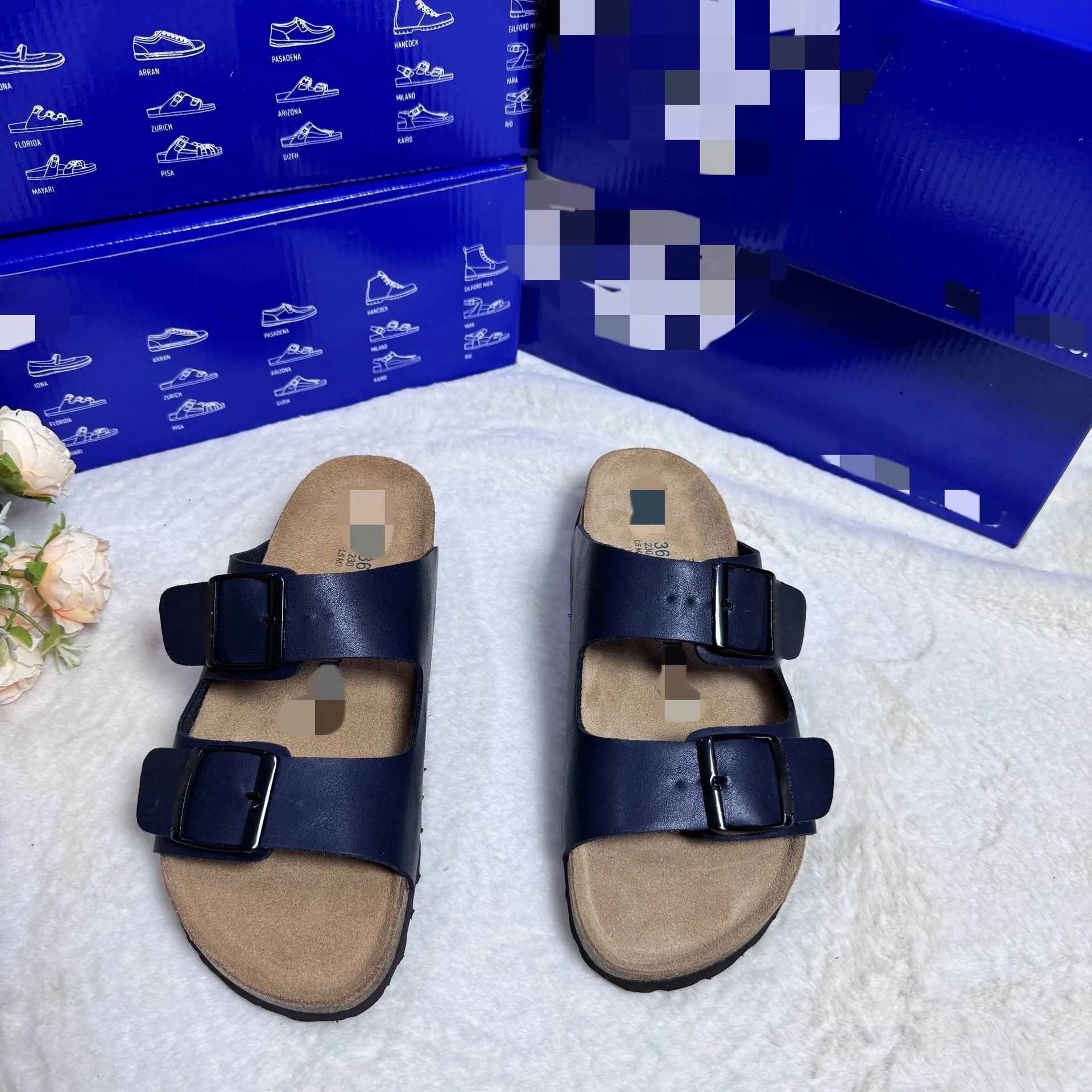 Birkenstock cork sole versatile open toe sandals for women