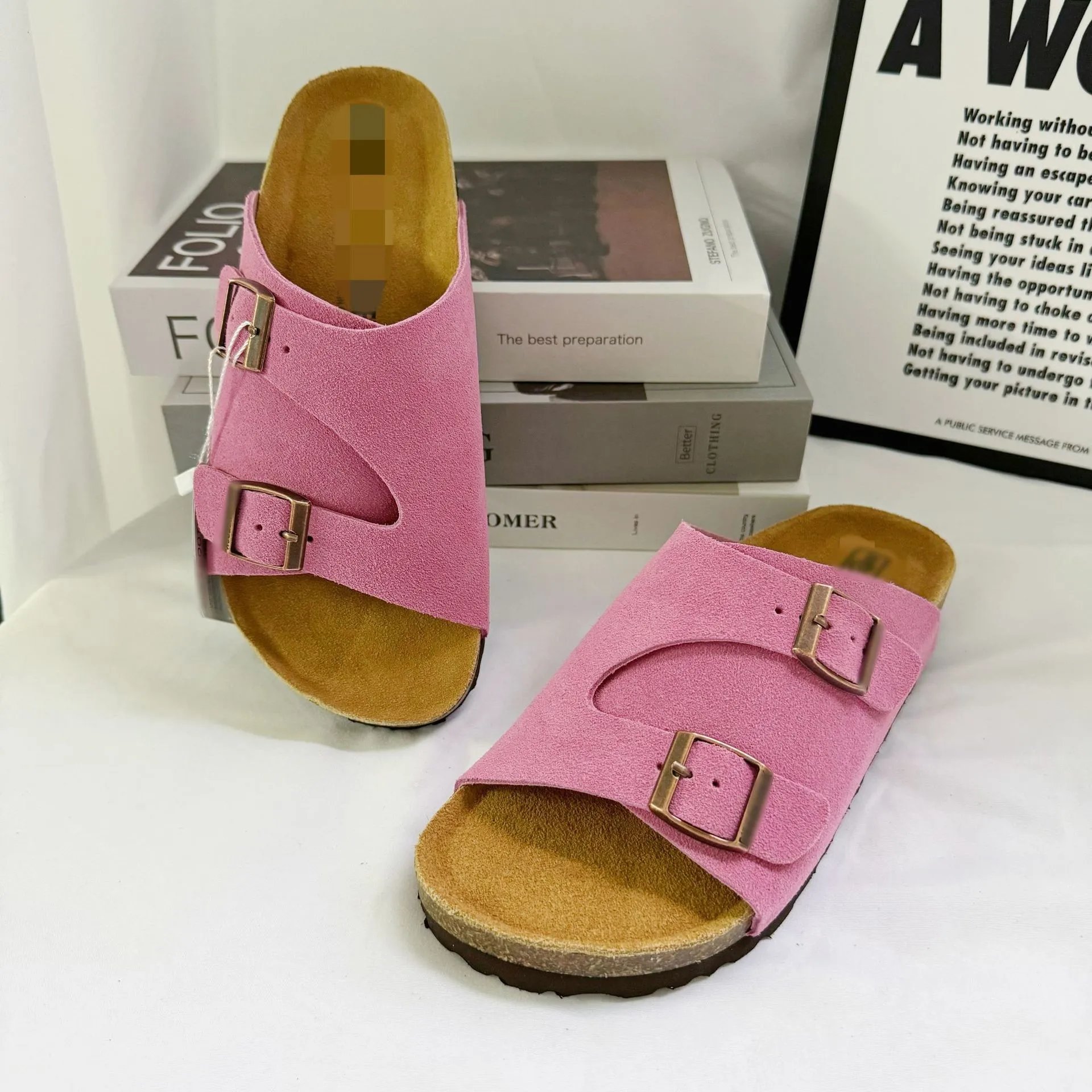 Cross-border Slippers foreign trade beach cork women's slippers lazy fashion slippers half-slip