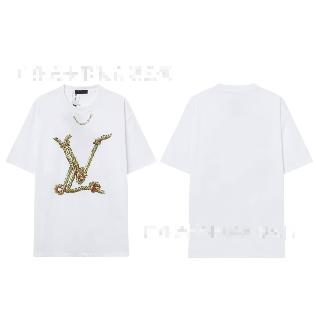 Round Neck Printed Logo Short Sleeve T-Shirt