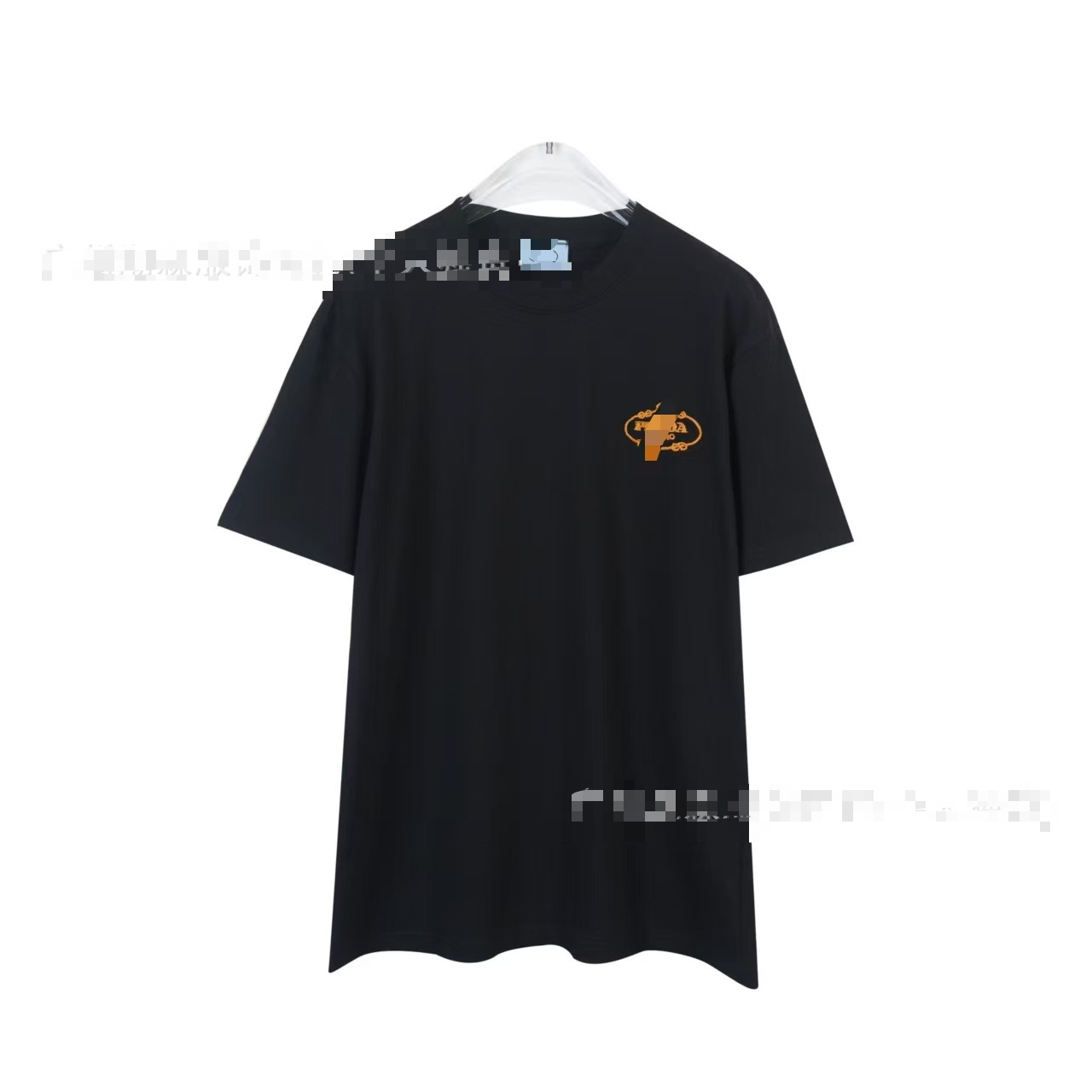 PRA Short Sleeve Top with Front and Back Letter Prints, Unisex, In Stock, Loose T-Shirt