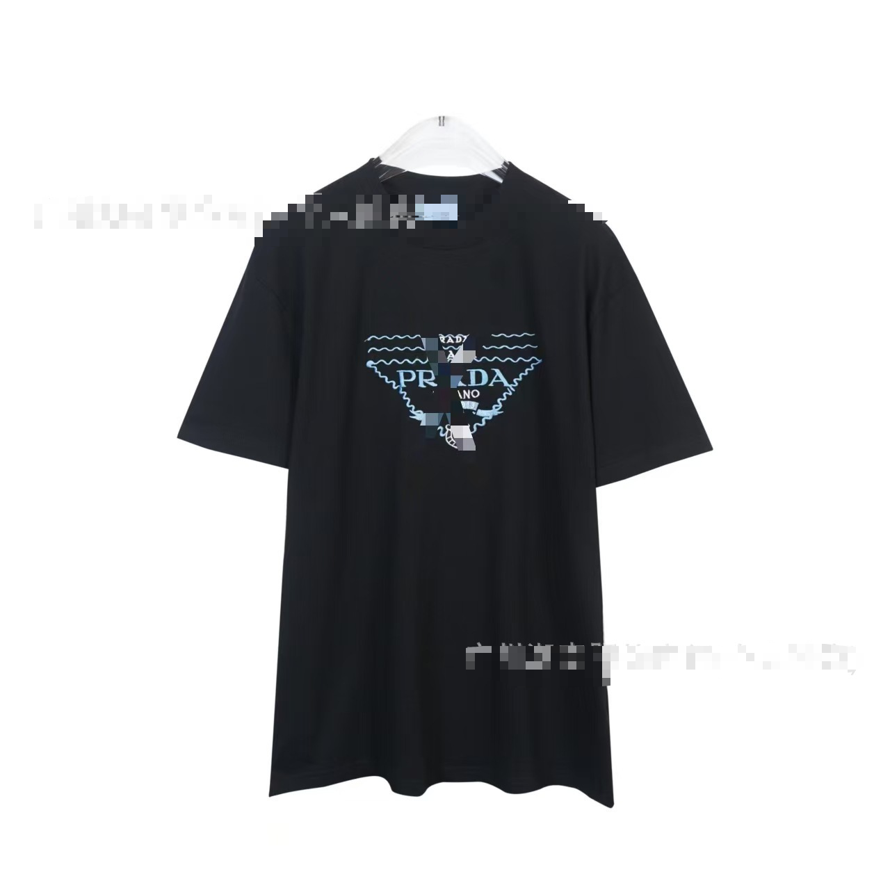 PRA Short Sleeve Top with Front and Back Letter Prints, Unisex, In Stock, Loose T-Shirt