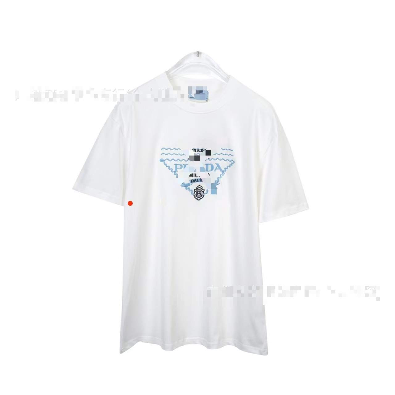 PRA Short Sleeve Top with Front and Back Letter Prints, Unisex, In Stock, Loose T-Shirt