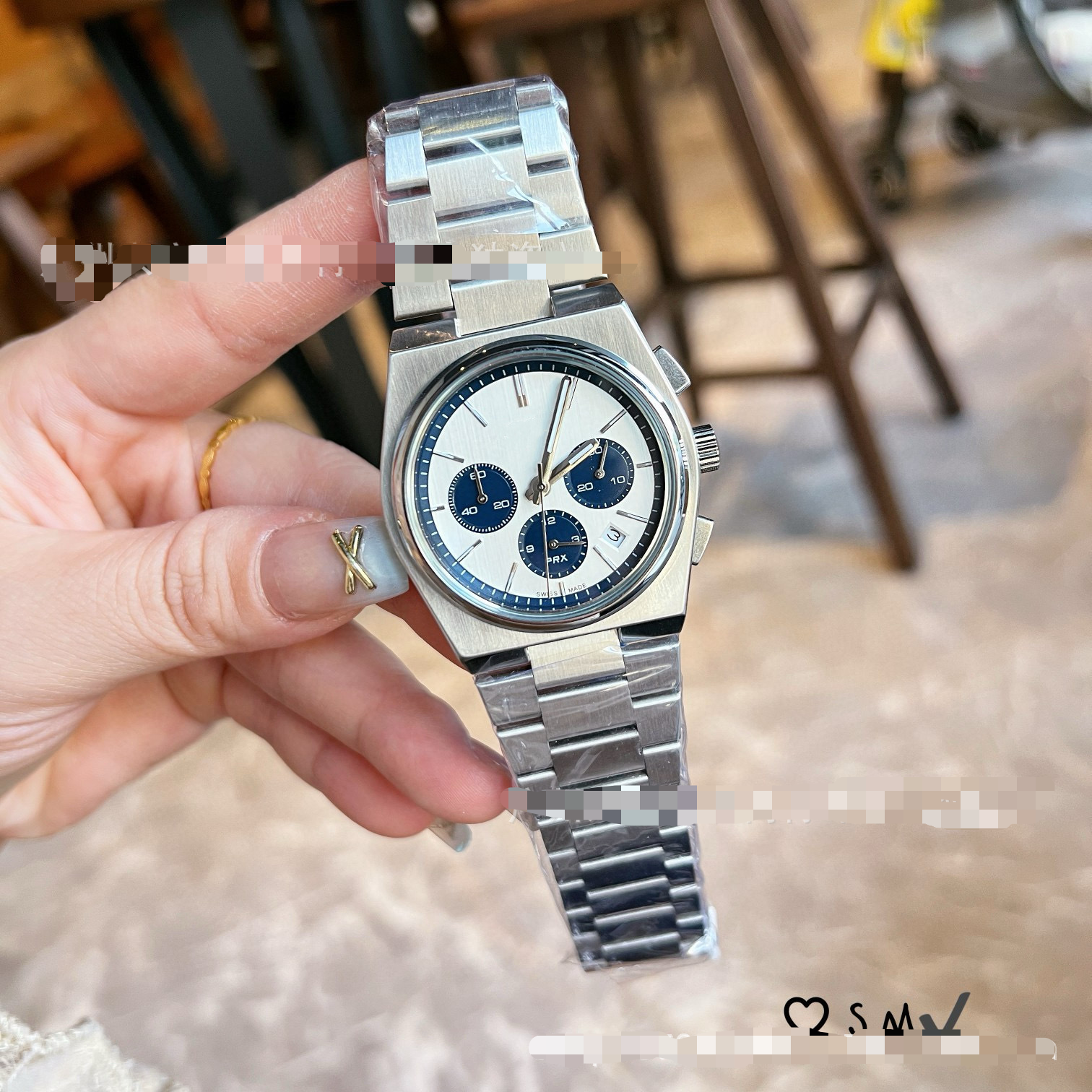 TISSOT Steel Band Series Quartz Men's Watch Calendar Six-Hand Chronograph Watch