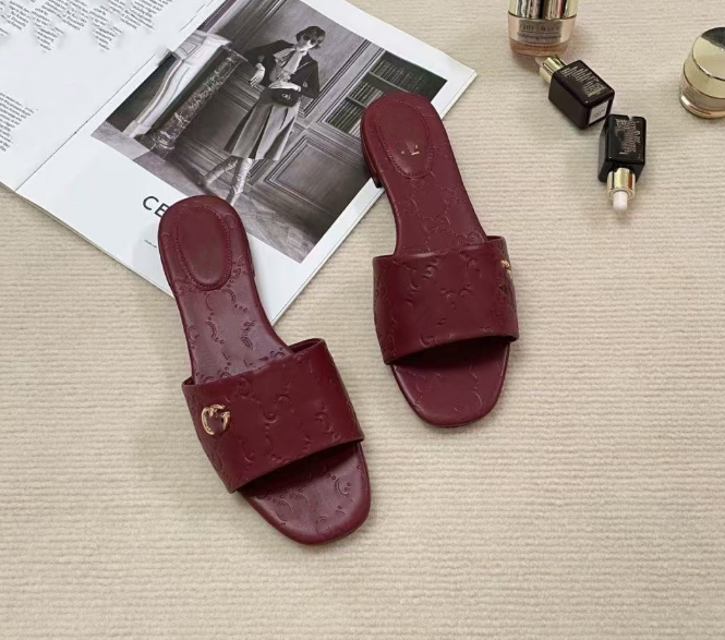 G home flat embossed flip flops skateboard casual wear classic beach skateboard women's shoes