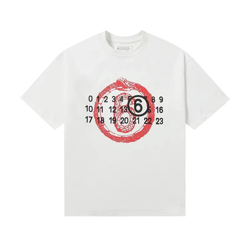 MM6 Margiela Digital Print Pure Cotton High-Quality Men's T-Shirt