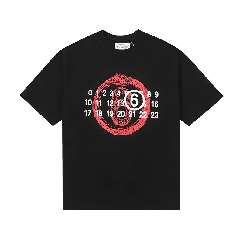MM6 Margiela Digital Print Pure Cotton High-Quality Men's T-Shirt