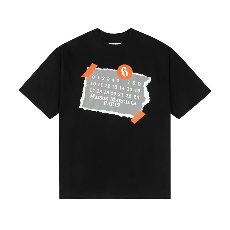 MM6 Margiela Digital Print Pure Cotton High-Quality Men's T-Shirt