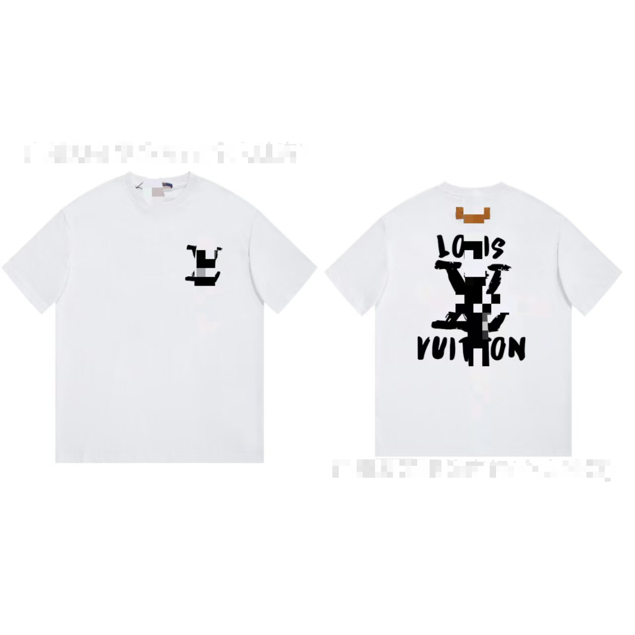 L Printed Letter Short-Sleeve Classic Style Round-Neck T-Shirt of Fashionable Brand for Foreign Trad